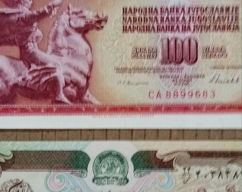 Exquisite UNC Currency Trio: Yugoslav Dinar, Nepalese Rupee, Afghan Afghani