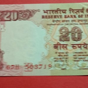 Indian Gandhi 20Rs/-Mule Banknote/Currency Bill