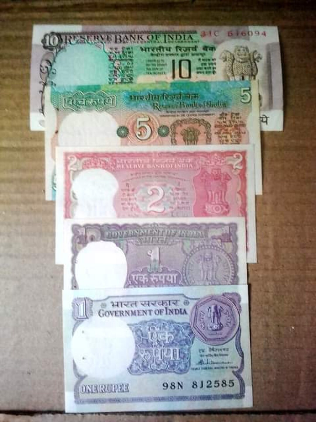 Indian Vintage 5 Banknotes/currency Lot Etsy