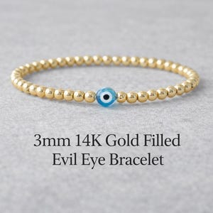 3 mm 14k guldfyllt onda ögat armband
