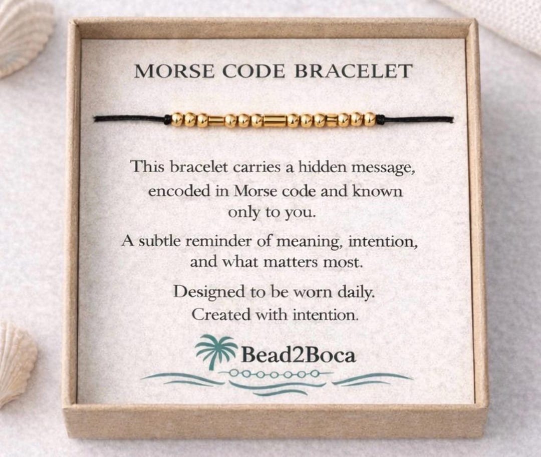 Morse Code Bracelet • Hidden Message Bracelet • Custom Morse Code ...