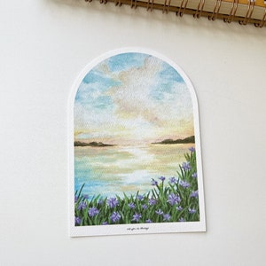 Carte postale coucher de soleil au printemps | Impressions d'art | Carte postale imprimée | Cadeau artistique