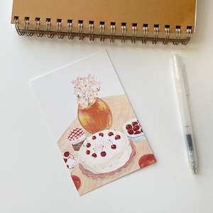 Kirschkuchen Postkarten | A6 Kunstdrucke | Grußkarte
