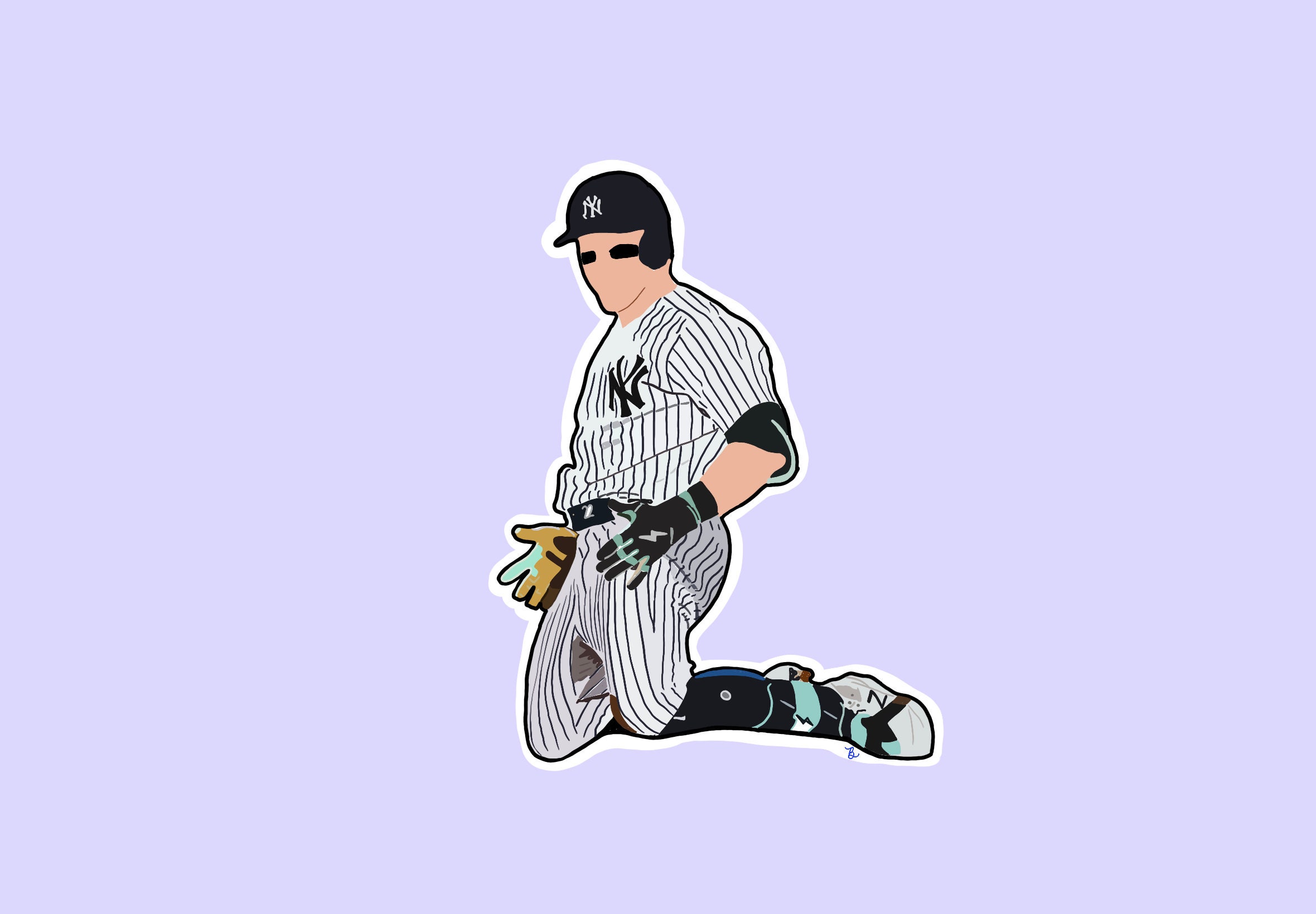 Harrison Bader Sticker, New York Yankees, New York Yankees Sticker, Yankees  Baseball