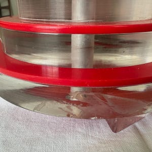 Aged Vintage MCM Stacked Acrylic Lamp Base Part As Is Restoration Project image 14