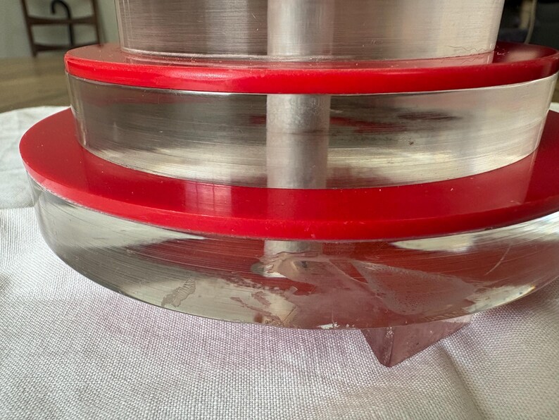 Aged Vintage MCM Stacked Acrylic Lamp Base Part As Is Restoration Project image 14