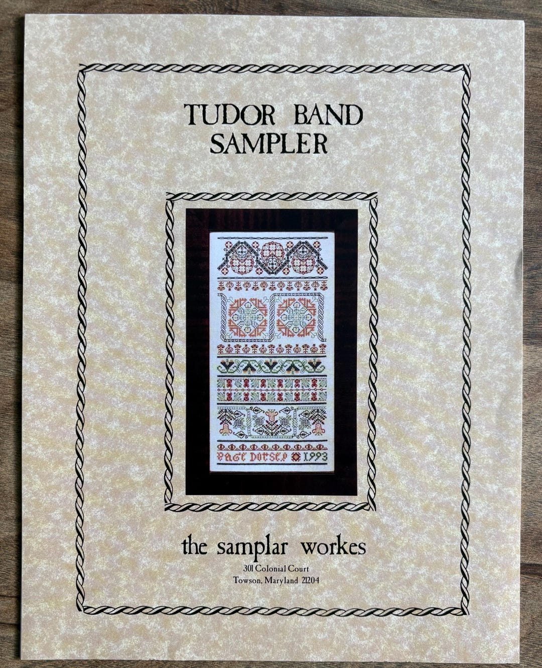 Vintage Tudor Band Sampler Pattern 1993 Cross Stitch Chart Historic ...