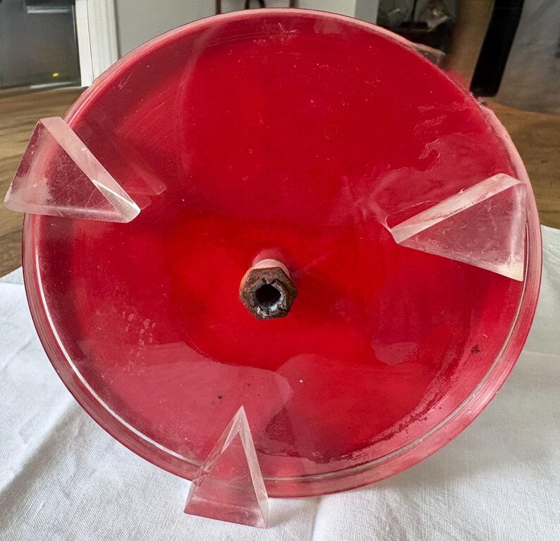 Aged Vintage MCM Stacked Acrylic Lamp Base Part As Is Restoration Project image 19