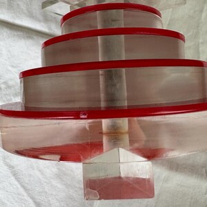 Aged Vintage MCM Stacked Acrylic Lamp Base Part As Is Restoration Project image 16