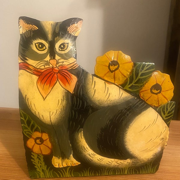 Cat Wall Planter Vintage Etsy
