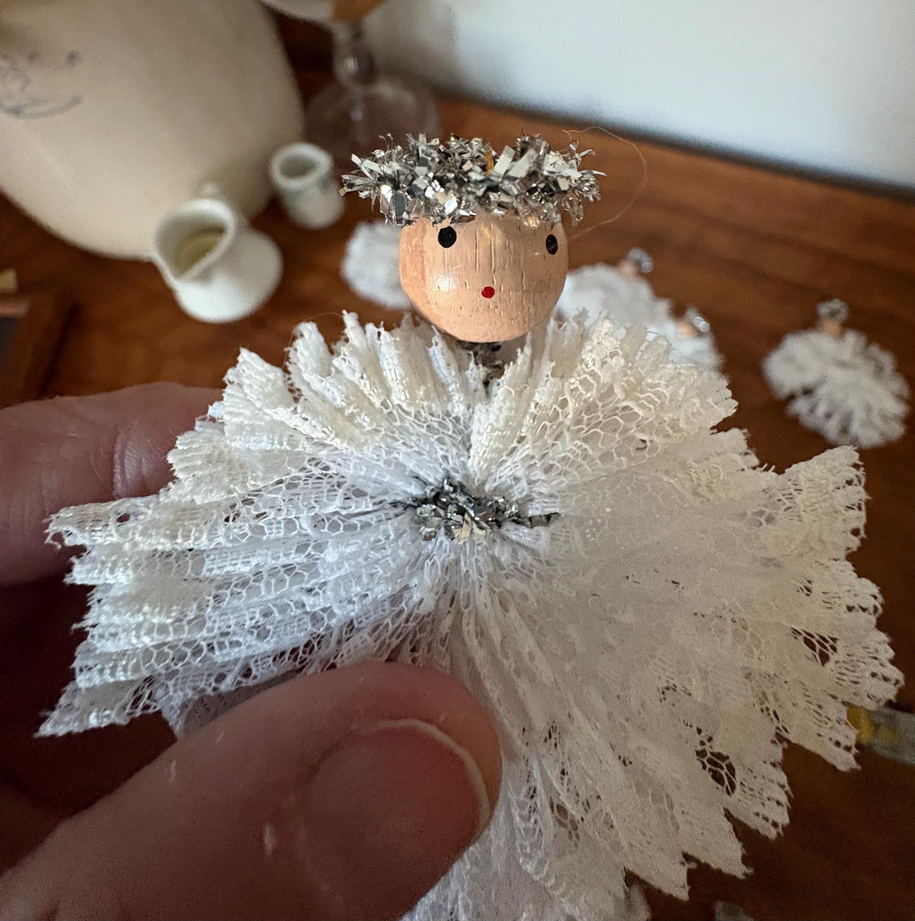 Vintage Lace Angel Ornaments Set of 20 Handmade Christmas Decor - Etsy