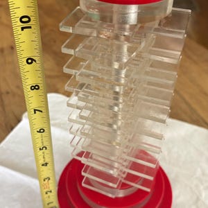 Aged Vintage MCM Stacked Acrylic Lamp Base Part As Is Restoration Project image 3