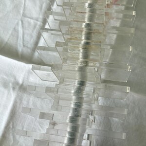 Aged Vintage MCM Stacked Acrylic Lamp Base Part As Is Restoration Project image 6