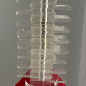 Aged Vintage MCM Stacked Acrylic Lamp Base Part As Is Restoration Project image 20