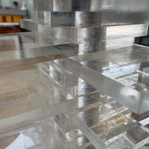Aged Vintage MCM Stacked Acrylic Lamp Base Part As Is Restoration Project image 11