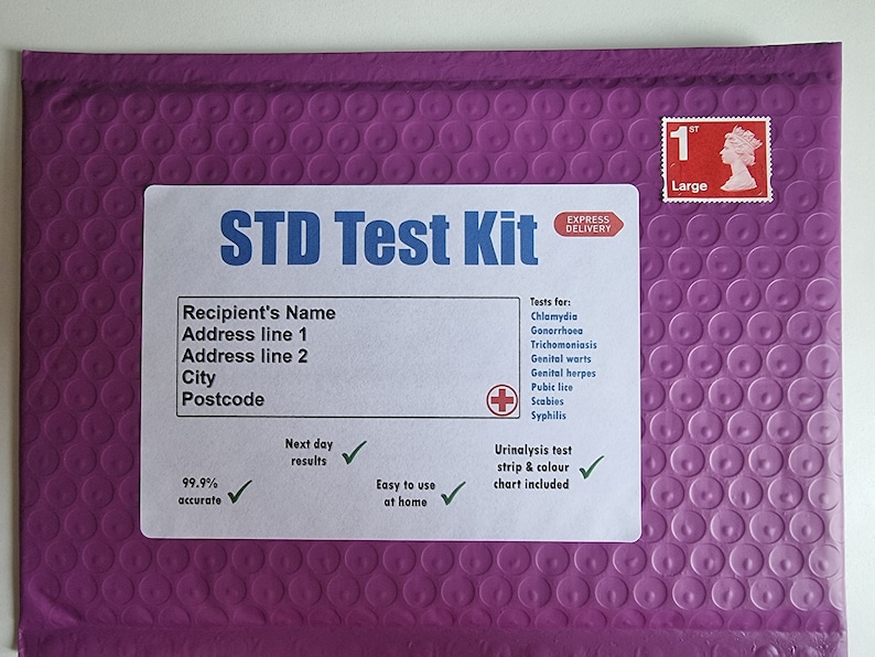 STD test kit prank package Envelope Etsy