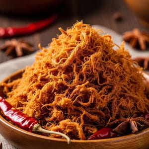 Organic Halal Chicken Floss: High Protein Savory Snack (450g Preservative-Free)