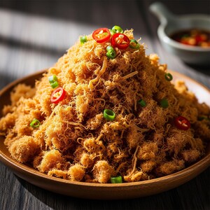 Hilo de pescado seco orgánico, refrigerio diario de mariscos secos frescos, sin conservantes, aderezo rico en proteínas y apto para dietas cetogénicas.
