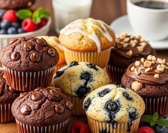 Muffin-Rezept-Bundle: 22 Geschmacksrichtungen im Bakery-Stil (PDF-Download
