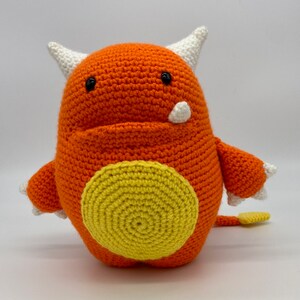 Crochet Orange monster, monster, toy monster, stuffed animals, crochet toy, crochet gift, handmade toy, handmade gift, amigurumi