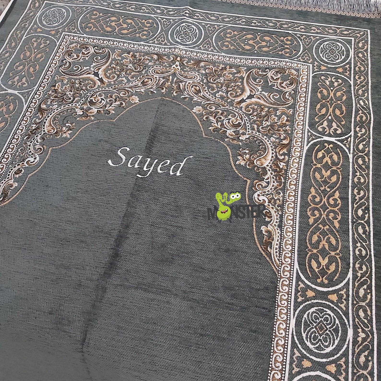 Personalised Prayer Mat Grey. Sejadah Salah Mat Musallah Etsy UK