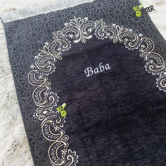 Personalised prayer mat with embroidery. Sejadah Salah mat Etsy