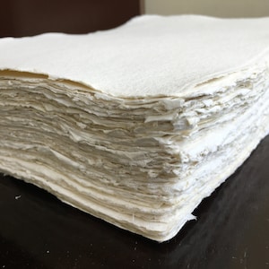 Khadi Paper - 320 GSM - A4 Size - 8.25"x11.75" (21 x 30 cms) - Deckled Edge Cotton Rag Paper
