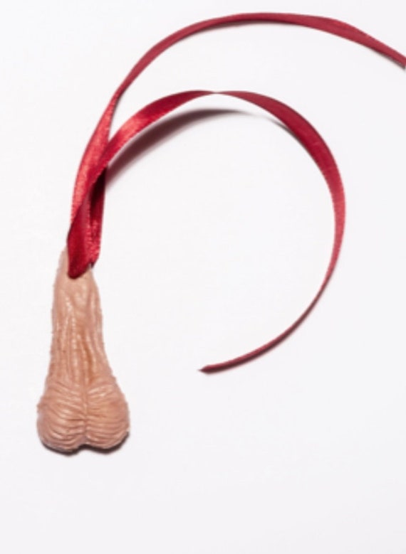 Keychain testicles hot sale