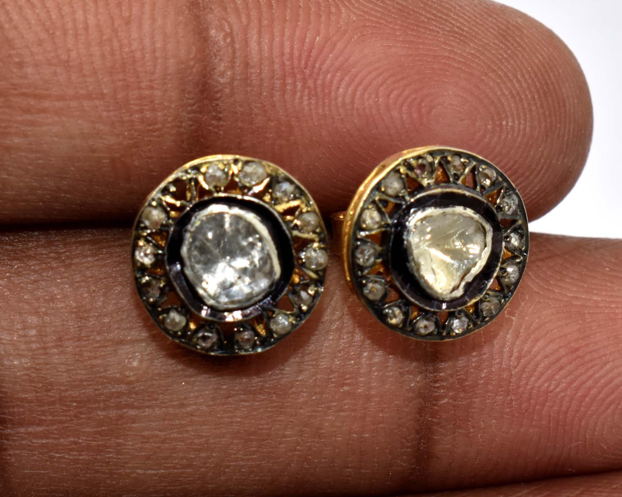 Polki earrings studs Clearance