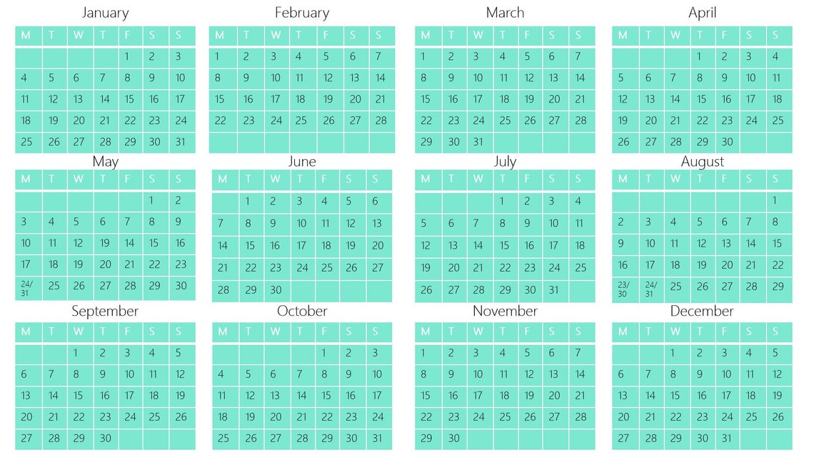 2021 PLANNER MINT GREEN | Etsy