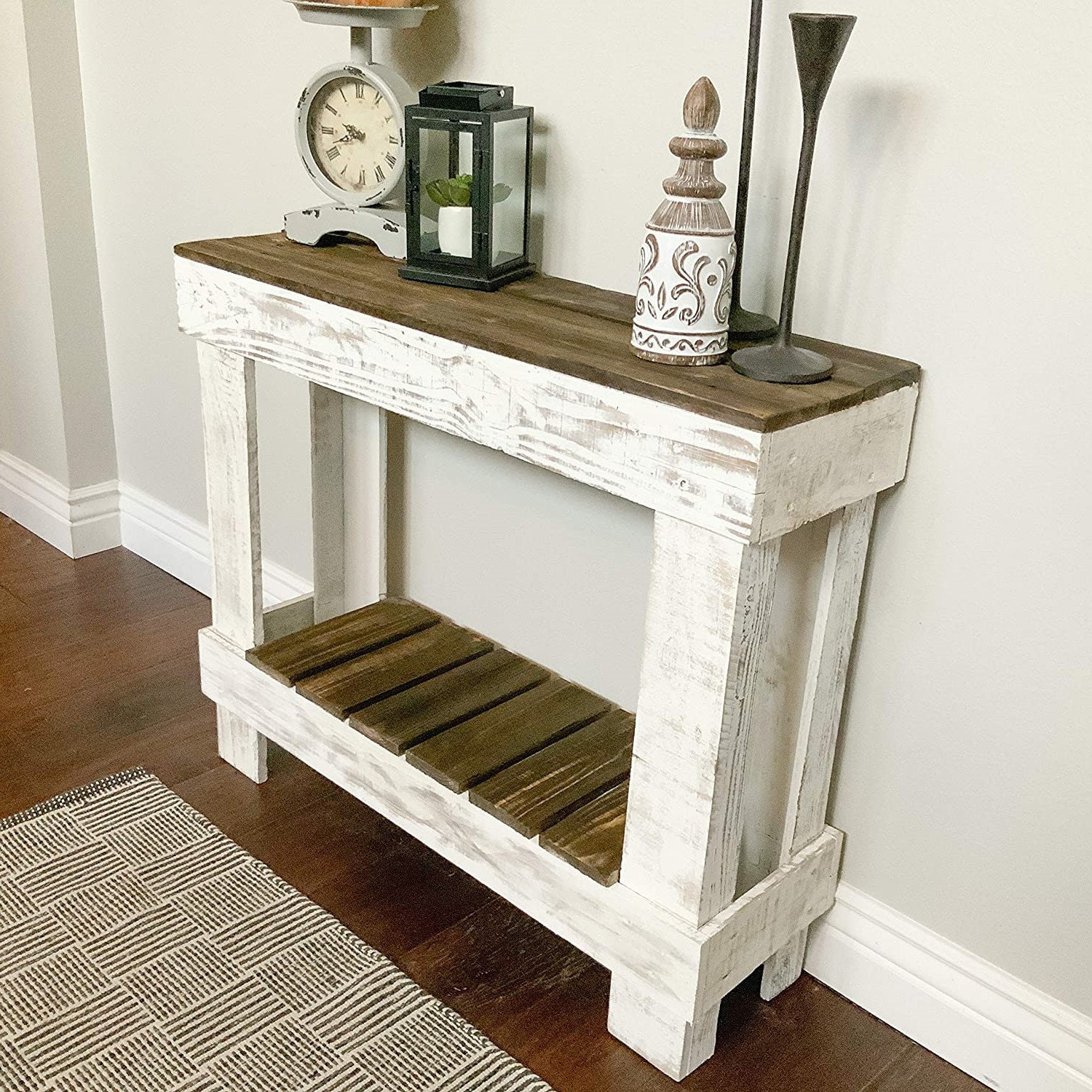 2021 Vintage Reclaimed Wood Console Table 35 inches wide x 10 Etsy