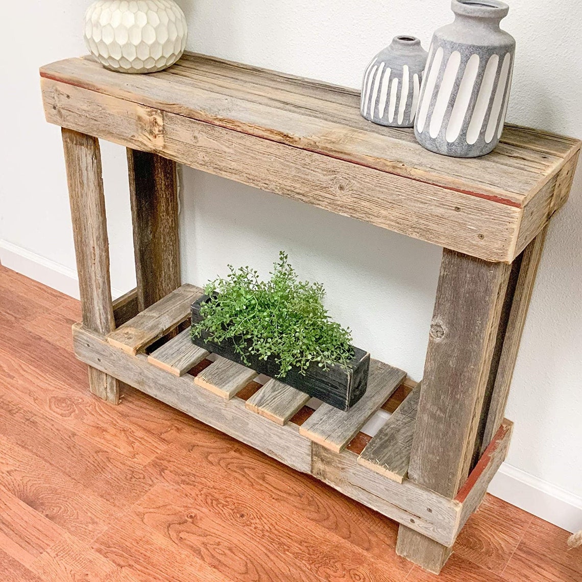 2021 Vintage Reclaimed Wood Console Table 35 inches wide x 10 Etsy