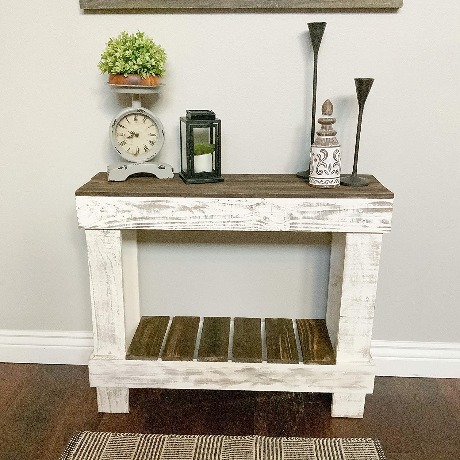 2021 Vintage Reclaimed Wood Console Table 35 inches wide x 10 Etsy
