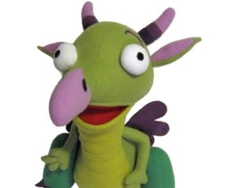 Drago Green Dragon Baby TV inspiré peluche douce jouets faits main