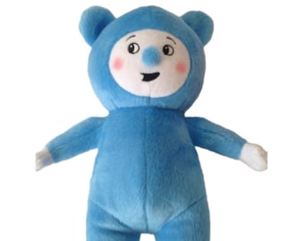 Bam Bam azul oso de peluche bebé TV Billy Bam Bam inspirado suave peluche hecho a mano juguete