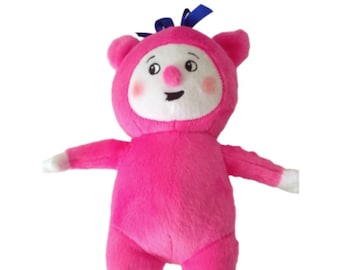 Billy Pink Teddy Bear Baby TV Billy Bam Bam Inspired Soft Plush Handmade Toy