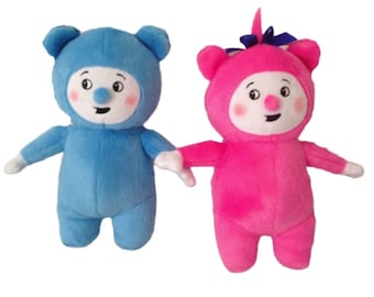 Billy Pink & Bam Bam Blue Teddy Bears Baby TV Billy Bam Bam Geïnspireerd Zacht Pluche Handgemaakt Speelgoed