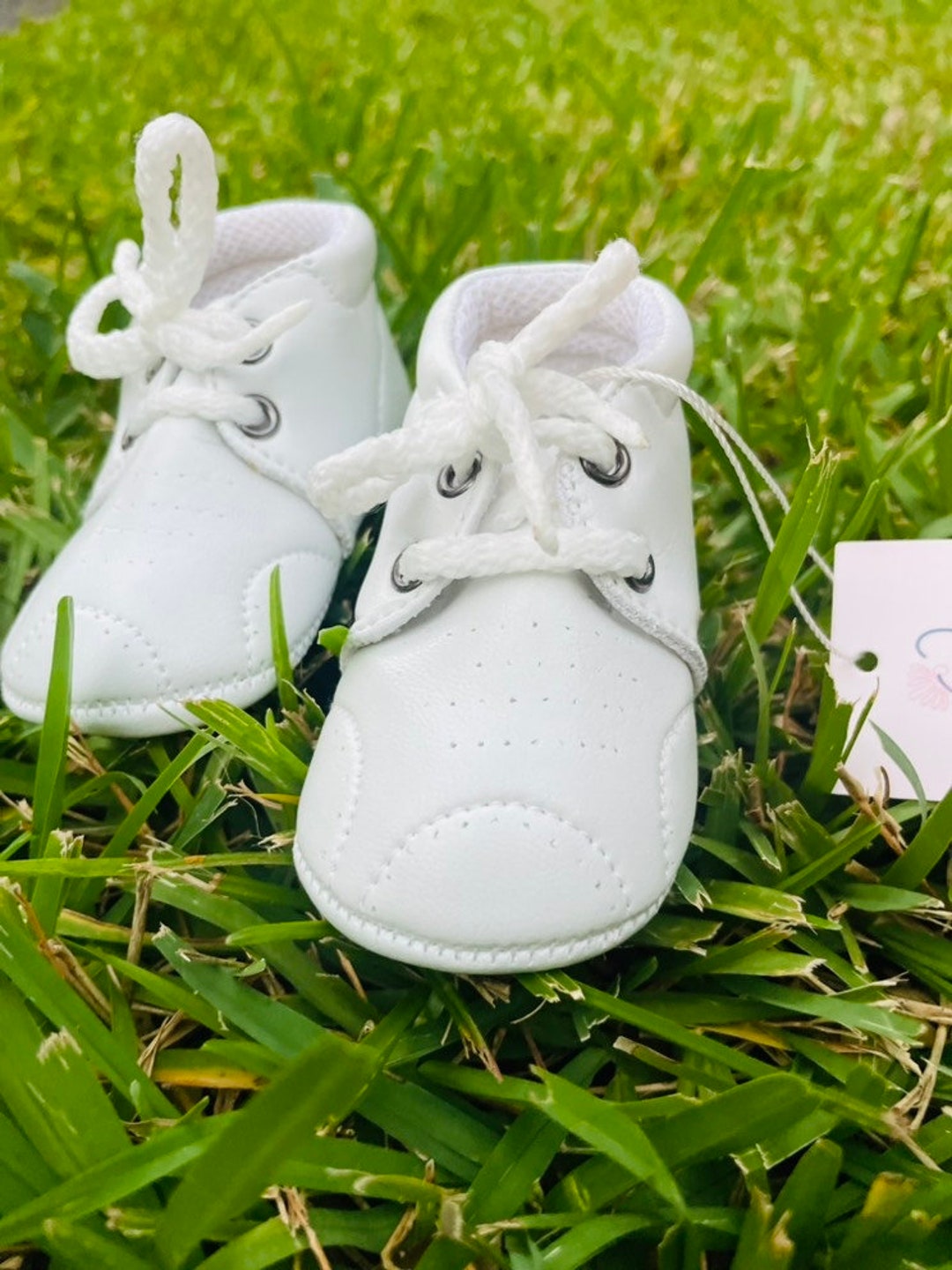 Prewalk White Shoes for Baby Boy.handmade and Vegan. Perfect for