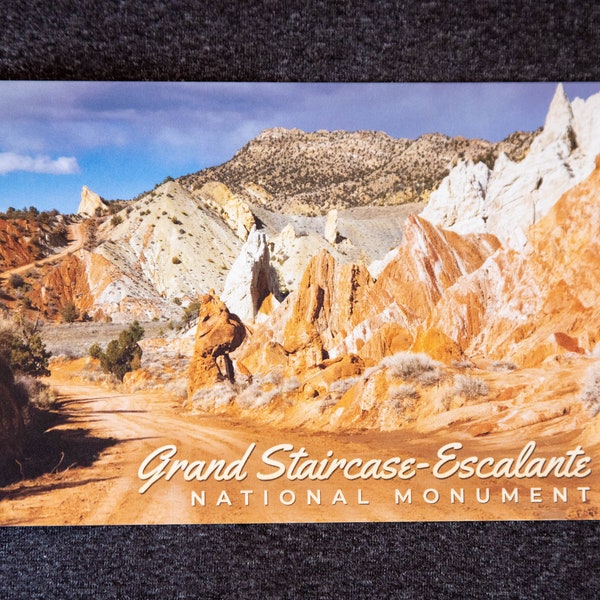 The Squeeze Along Cottonwood Canyon Road Wall Art | Grand Staircase Postcard |  4"x6" | Made in the USA | Free Shipping | 100% Recycled