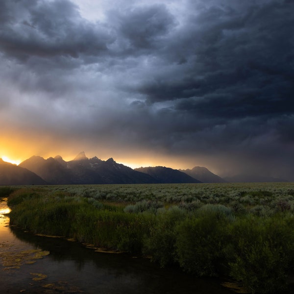 Thunderstorm Print | Landscape Photography | Grand Teton National Park Print | 8"x12" to 24"x36" | Made in the USA | Free Shipping