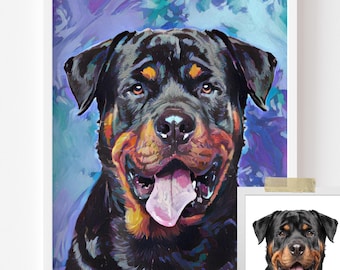 Custom Pet Portrait, Dog Portrait from Photo Commision, Personalized Dog Portrait, Modern Poster, Pet Memorial Gift, Unique Pet Canvas Print