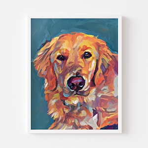 Custom Pet Portrait Portrait from Photo Commision Personalized Dog Portrait Modern Poster Memorial Gift Unique Pet Canvas Print image 9