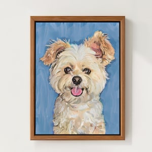 Ritratto personalizzato di un animale domestico, ritratto di un cane da una commissione fotografica, ritratto di un cane personalizzato, poster moderno, regalo commemorativo per animali domestici, stampa su tela unica per animali domestici