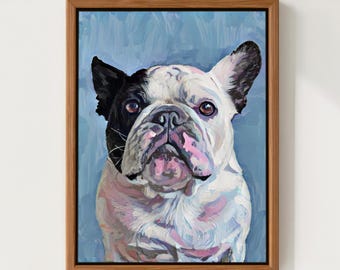 Custom Pet Portrait, Dog Portrait from Photo Commision, Personalized Dog Portrait, Modern Poster, Pet Memorial Gift, Unique Pet Canvas Print