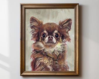 Custom Pet Portrait, Dog Portrait from Photo Commision, Personalized Dog Portrait, Modern Poster, Pet Memorial Gift, Unique Pet Canvas Print