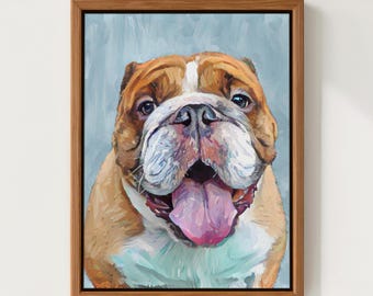 Custom Pet Portrait, Dog Portrait from Photo Commision, Personalized Dog Portrait, Modern Poster, Pet Memorial Gift, Unique Pet Canvas Print