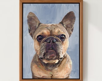 Custom Pet Portrait, Dog Portrait from Photo Commision, Personalized Dog Portrait, Modern Poster, Pet Memorial Gift, Unique Pet Canvas Print