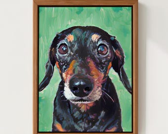 Custom Pet Portrait, Dog Portrait from Photo Commision, Personalized Dog Portrait, Modern Poster, Pet Memorial Gift, Unique Pet Canvas Print