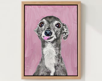 Custom Pet Portrait, Dog Portrait from Photo Commision, Personalized Dog Portrait, Modern Poster, Pet Memorial Gift, Unique Pet Canvas Print