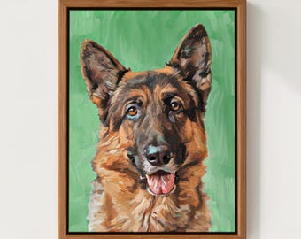 Custom Pet Portrait, Dog Portrait from Photo Commision, Personalized Dog Portrait, Modern Poster, Pet Memorial Gift, Unique Pet Canvas Print